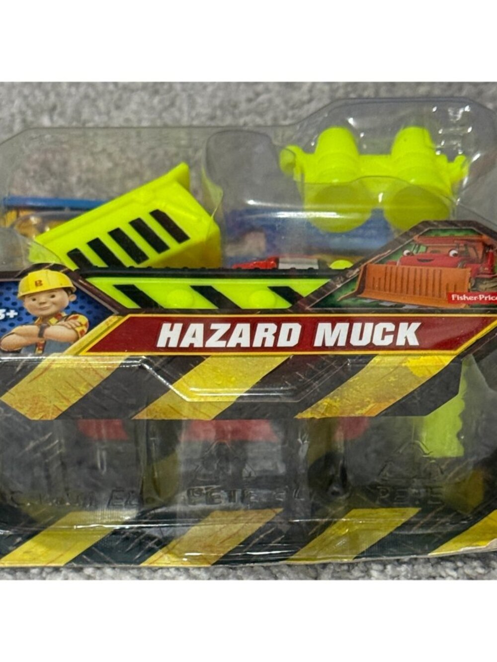 Fisher Price Bob the Builder Die Cast HAZZARD MUCK + Accessory Neon